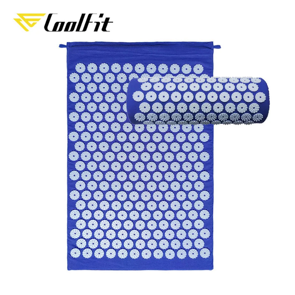 CoolFit Acupressure Mat & Pillow Set – Kuznetsov Spike Mat for Back & Neck Relief