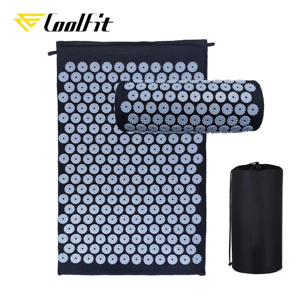 CoolFit Acupressure Mat & Pillow Set – Kuznetsov Spike Mat for Back & Neck Relief