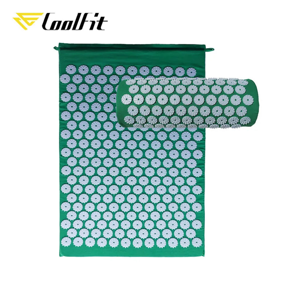 CoolFit Acupressure Mat & Pillow Set – Kuznetsov Spike Mat for Back & Neck Relief