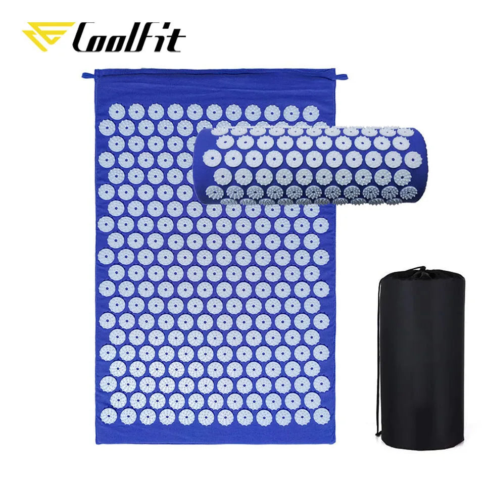 CoolFit Acupressure Mat & Pillow Set – Kuznetsov Spike Mat for Back & Neck Relief