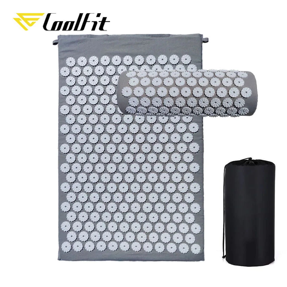 CoolFit Acupressure Mat & Pillow Set – Kuznetsov Spike Mat for Back & Neck Relief