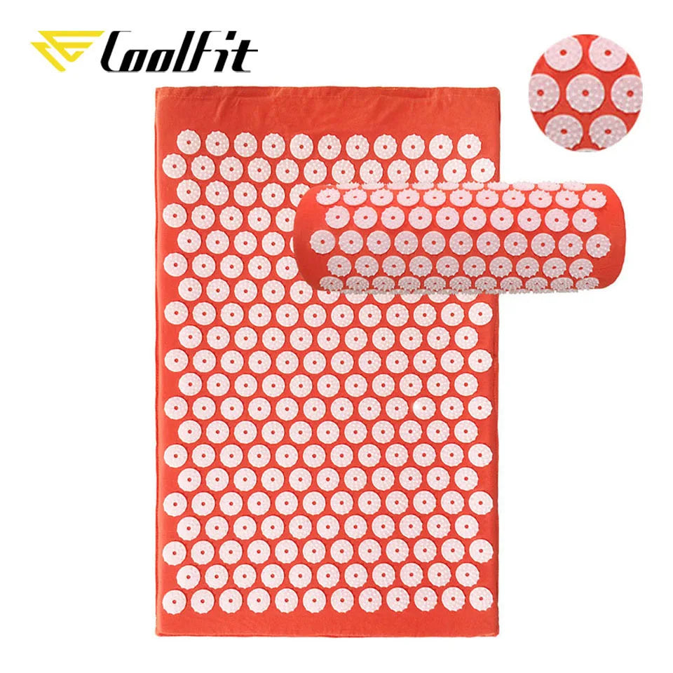 CoolFit Acupressure Mat & Pillow Set – Kuznetsov Spike Mat for Back & Neck Relief