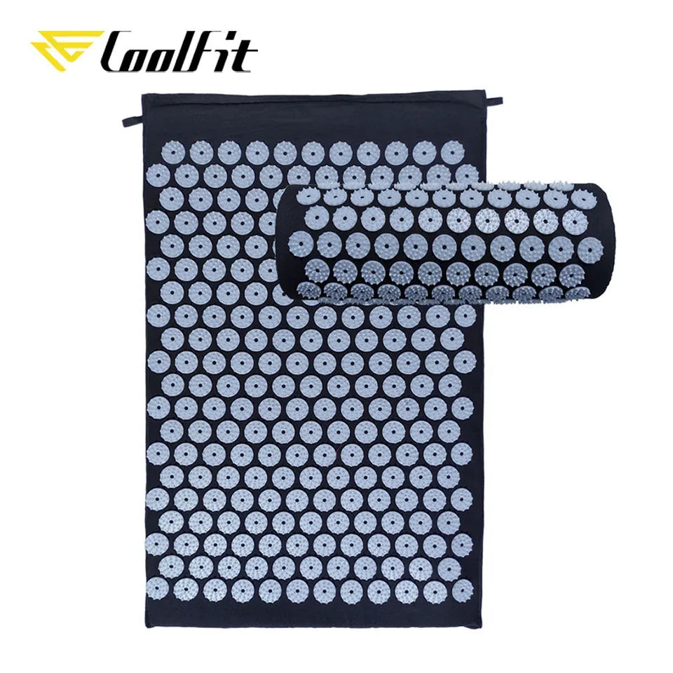 CoolFit Acupressure Mat & Pillow Set – Kuznetsov Spike Mat for Back & Neck Relief