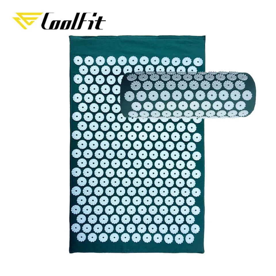 CoolFit Acupressure Mat & Pillow Set – Kuznetsov Spike Mat for Back & Neck Relief