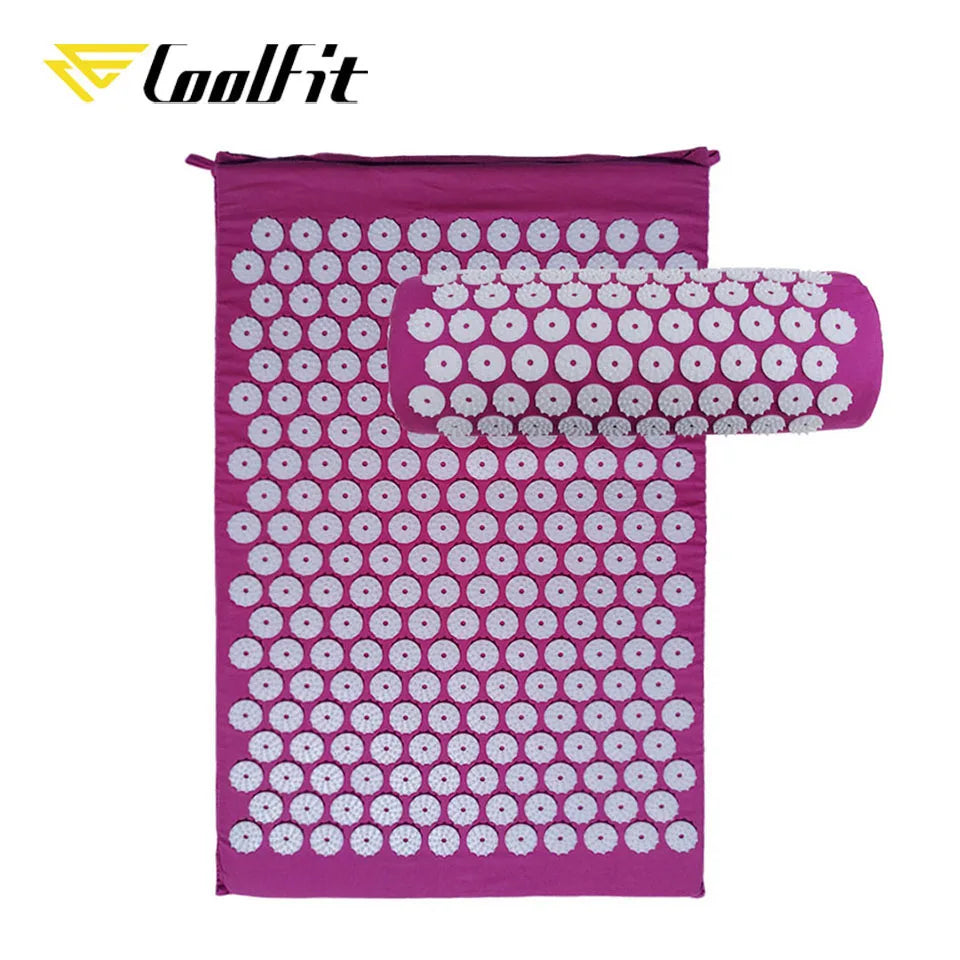 CoolFit Acupressure Mat & Pillow Set – Kuznetsov Spike Mat for Back & Neck Relief