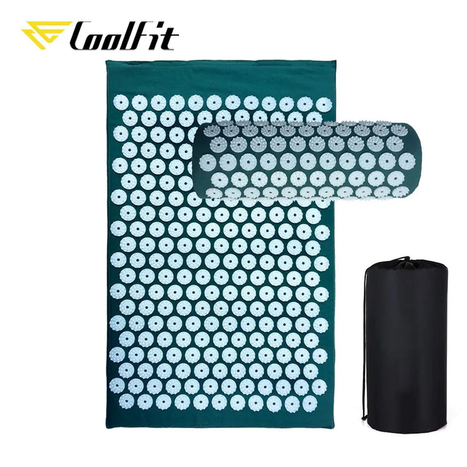 CoolFit Acupressure Mat & Pillow Set – Kuznetsov Spike Mat for Back & Neck Relief