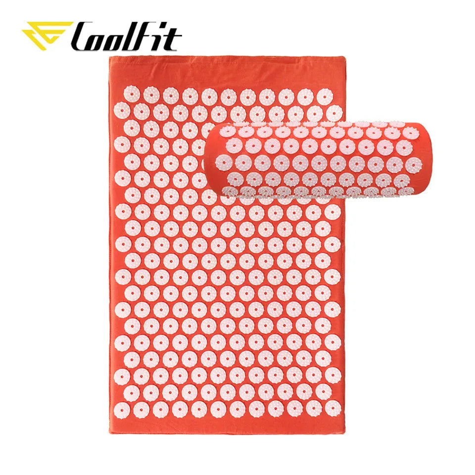 CoolFit Acupressure Mat & Pillow Set – Kuznetsov Spike Mat for Back & Neck Relief