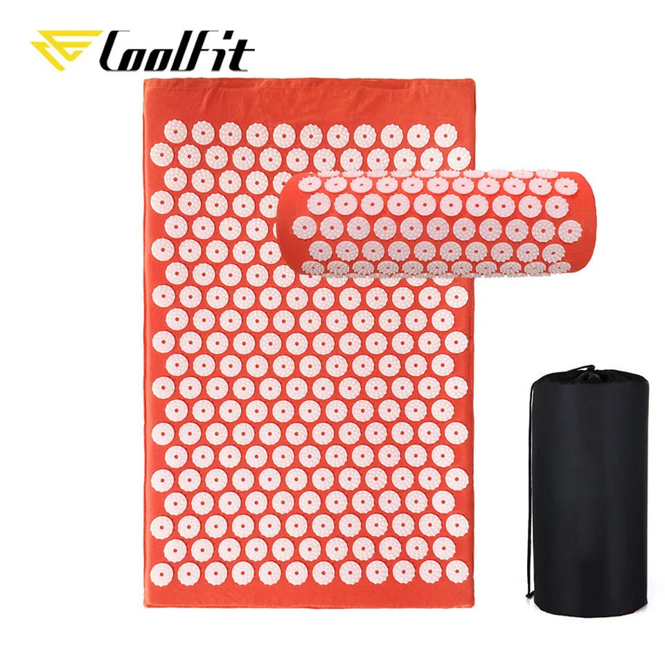 CoolFit Acupressure Mat & Pillow Set – Kuznetsov Spike Mat for Back & Neck Relief