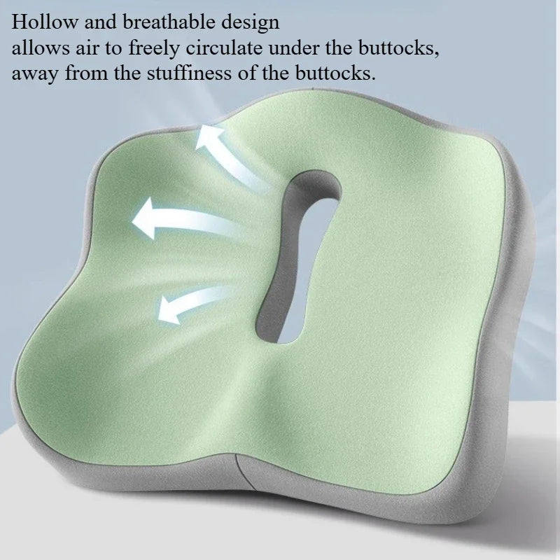3D Memory Foam Seat Cushion – Ergonomic Support for Office, Car & Home