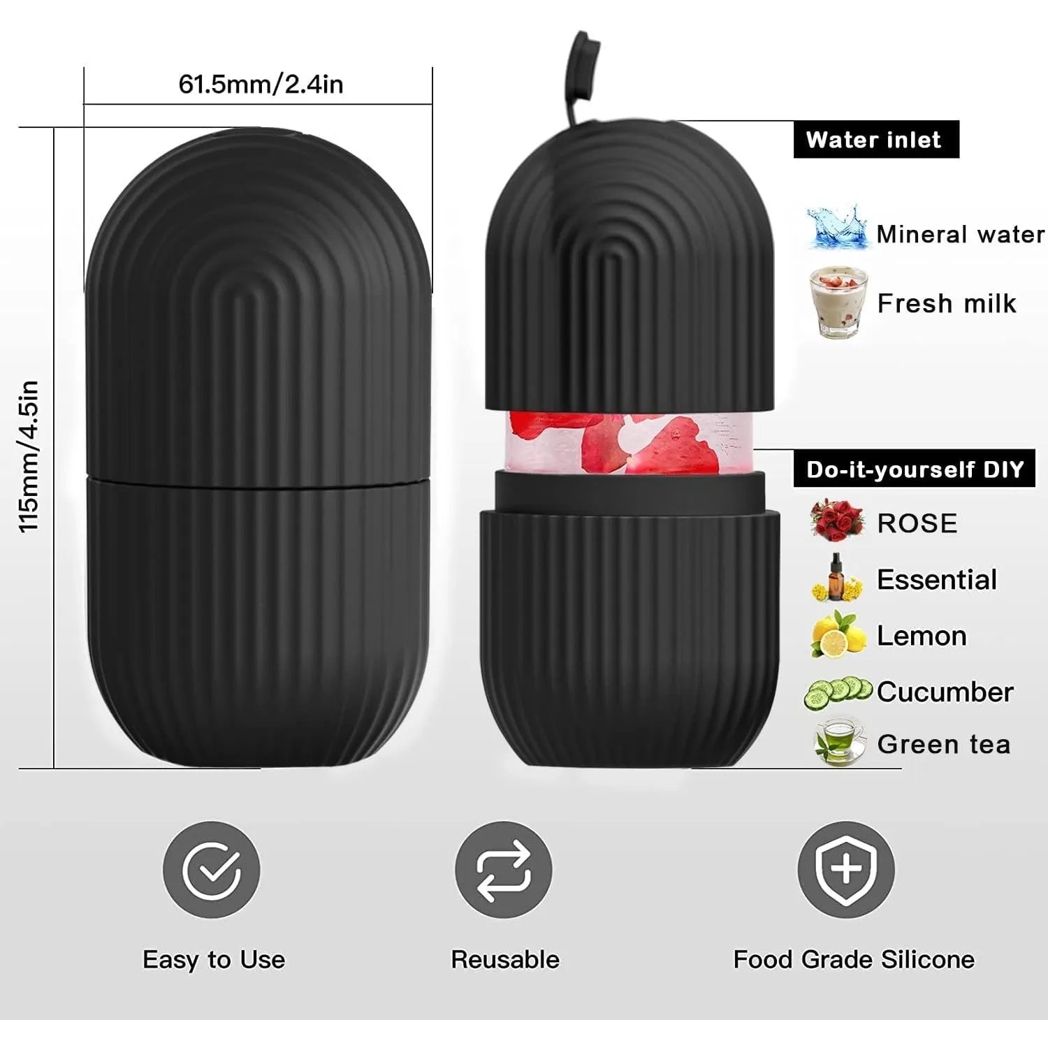 Ice Cube Face Roller – Silicone Skin Brightening & Depuffing Tool