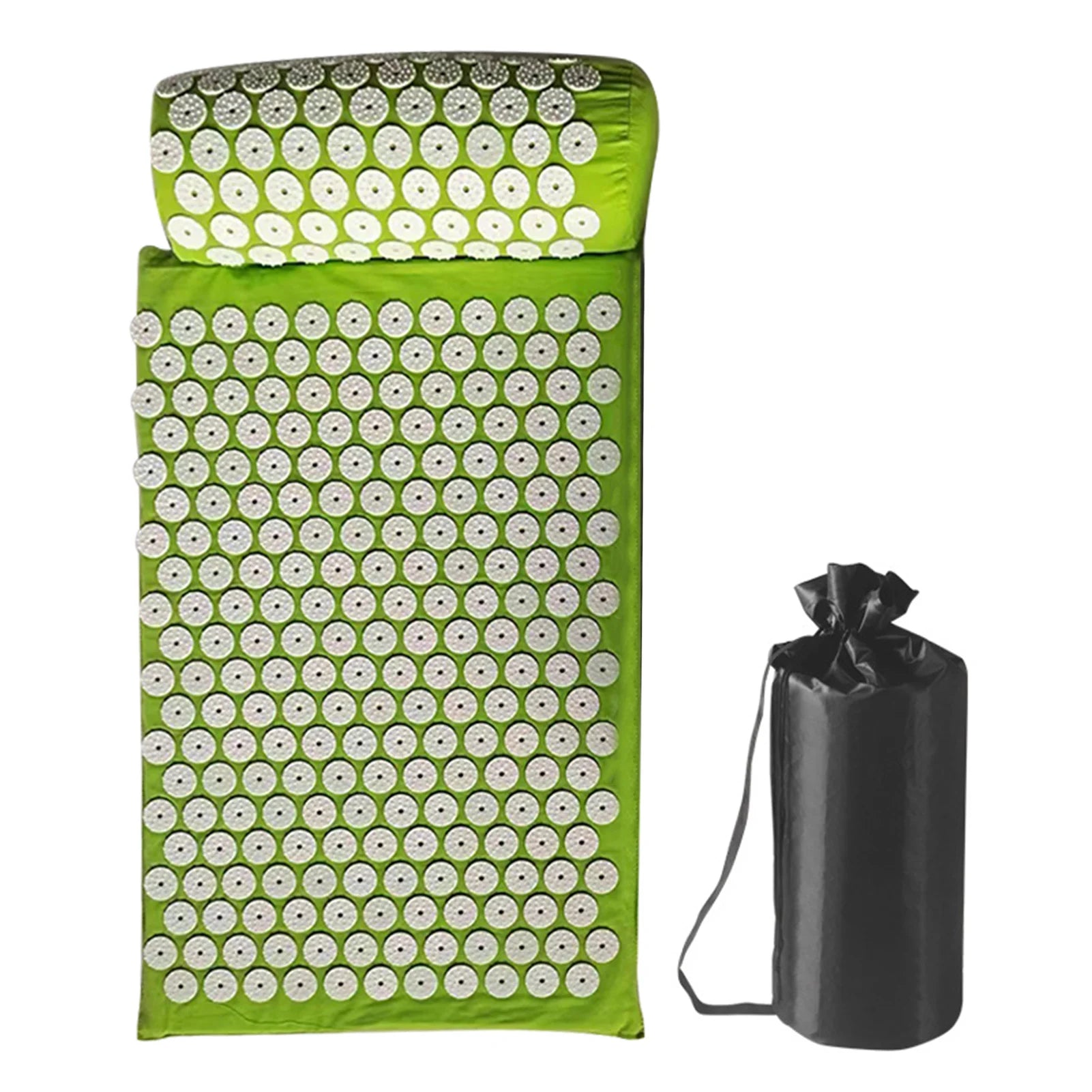 Acupressure Mat & Pillow Set with Storage Bag – Neck, Back & Foot Massage