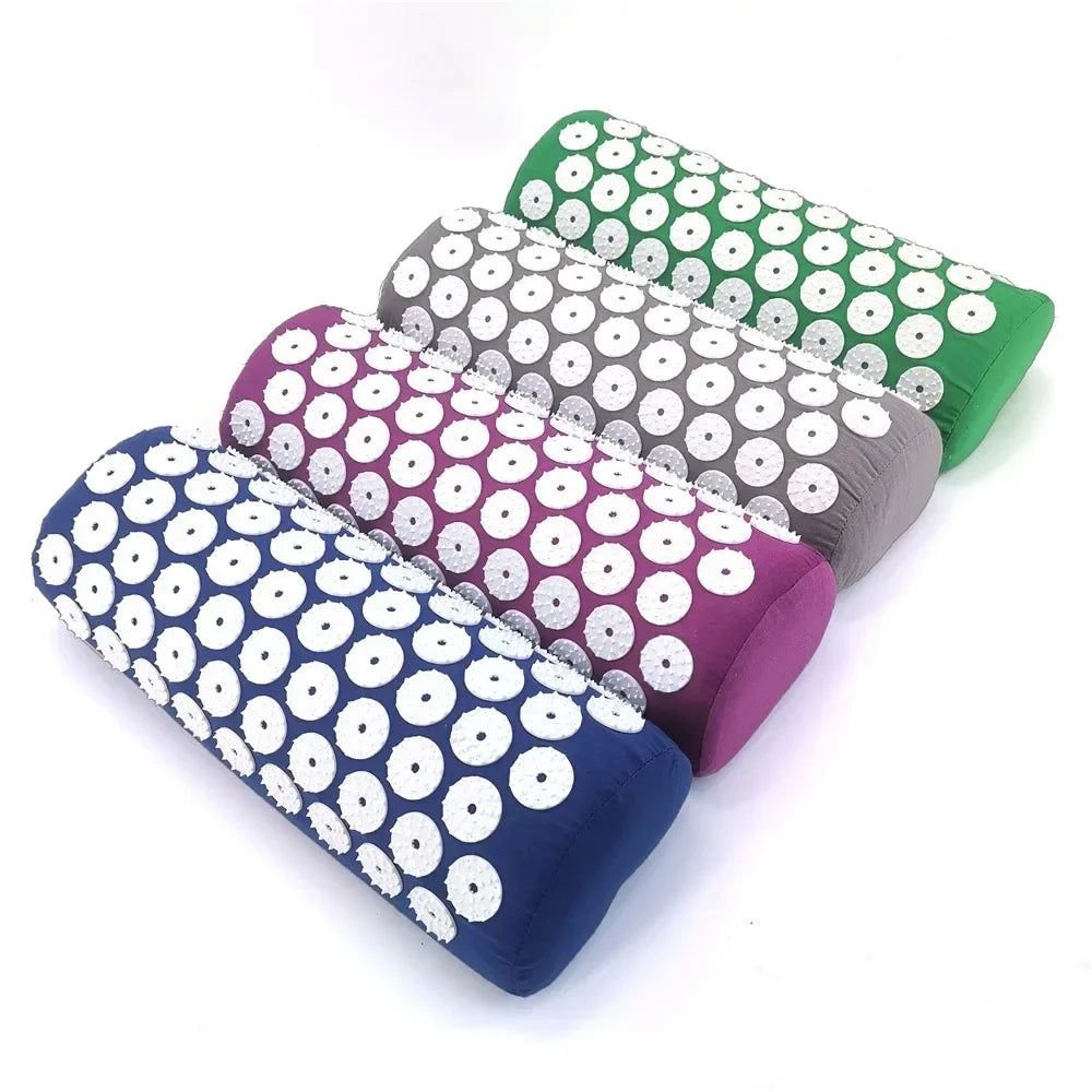 Acupressure Spike Mat with Pillow Cover – Back & Body Pain Relief Yoga Mat