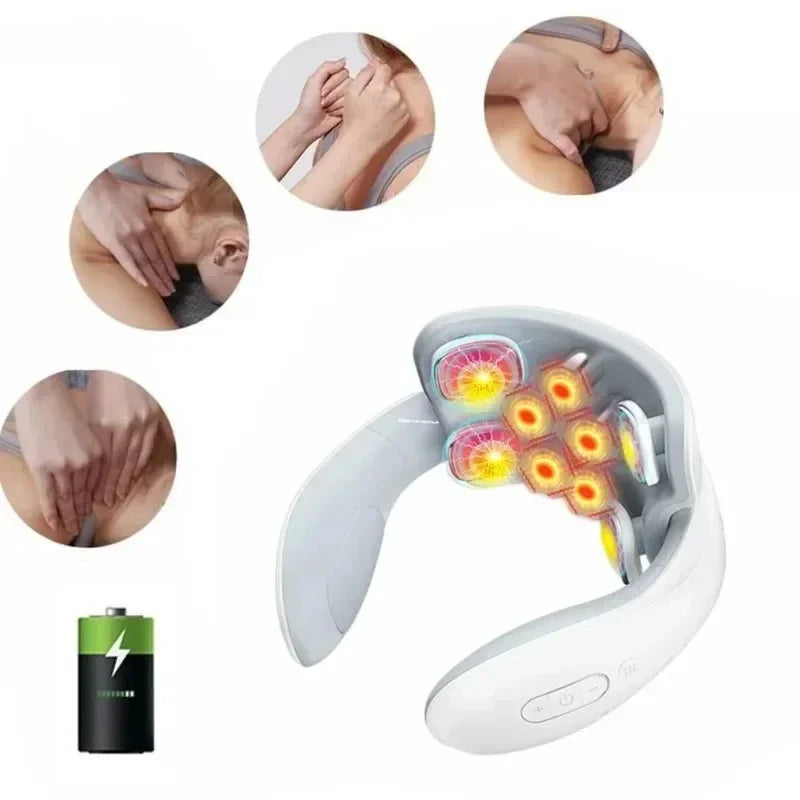 Smart Neck & Back Massager – Heating Cervical Vibrator for Muscle Pain Relief