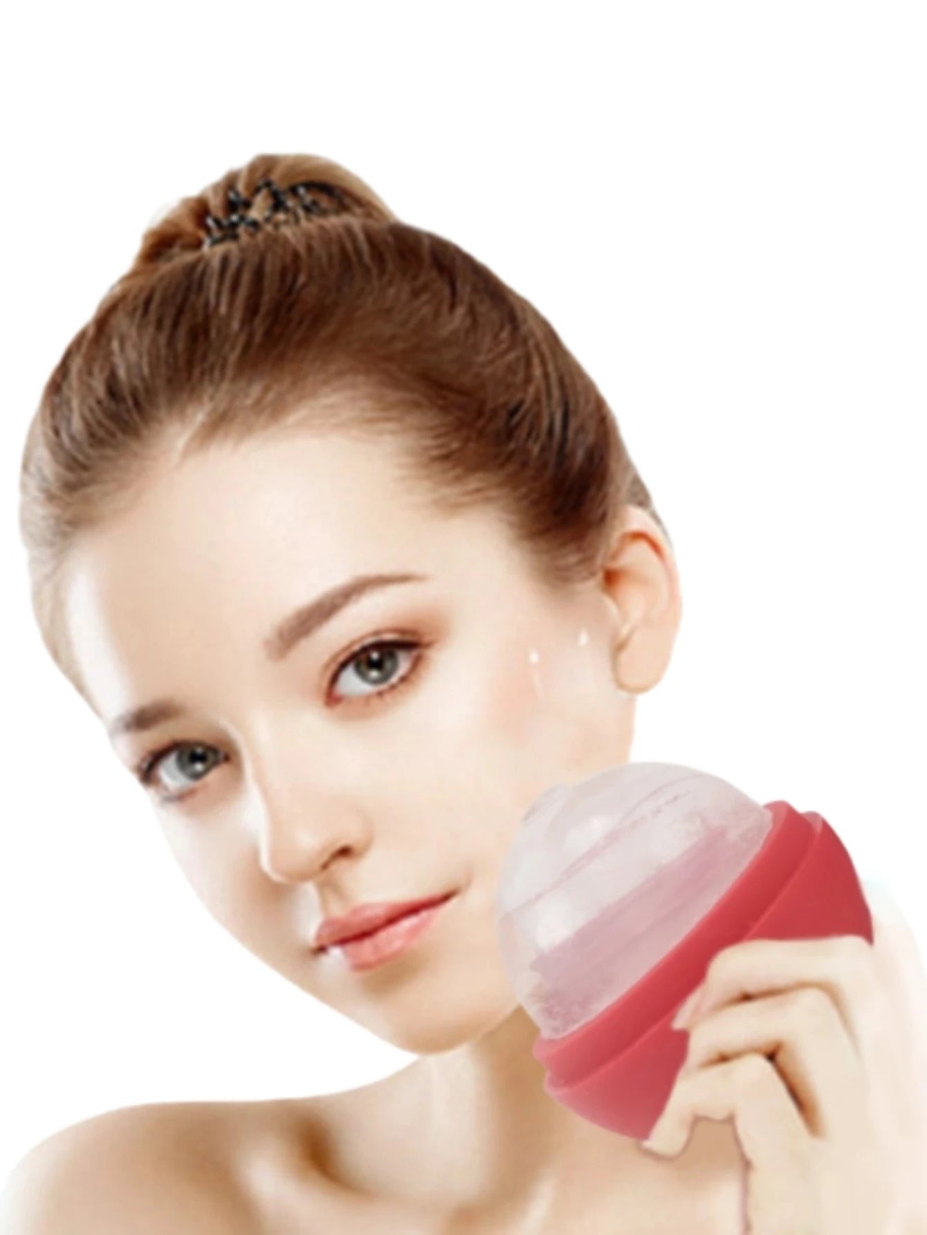 Ice Roller for Face & Eye - Silicone Facial Massage Tool for Puffiness & Skin Care