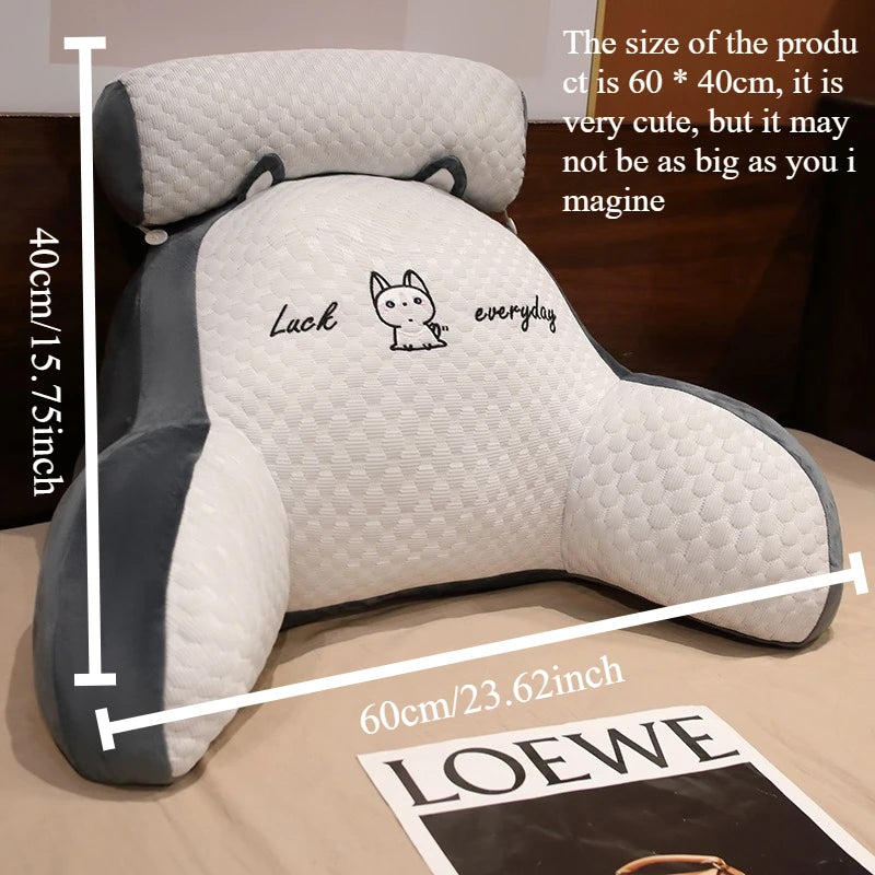Adjustable Reading Pillow – Ergonomic Back Support Cushion for Bed, Sofa & Floor