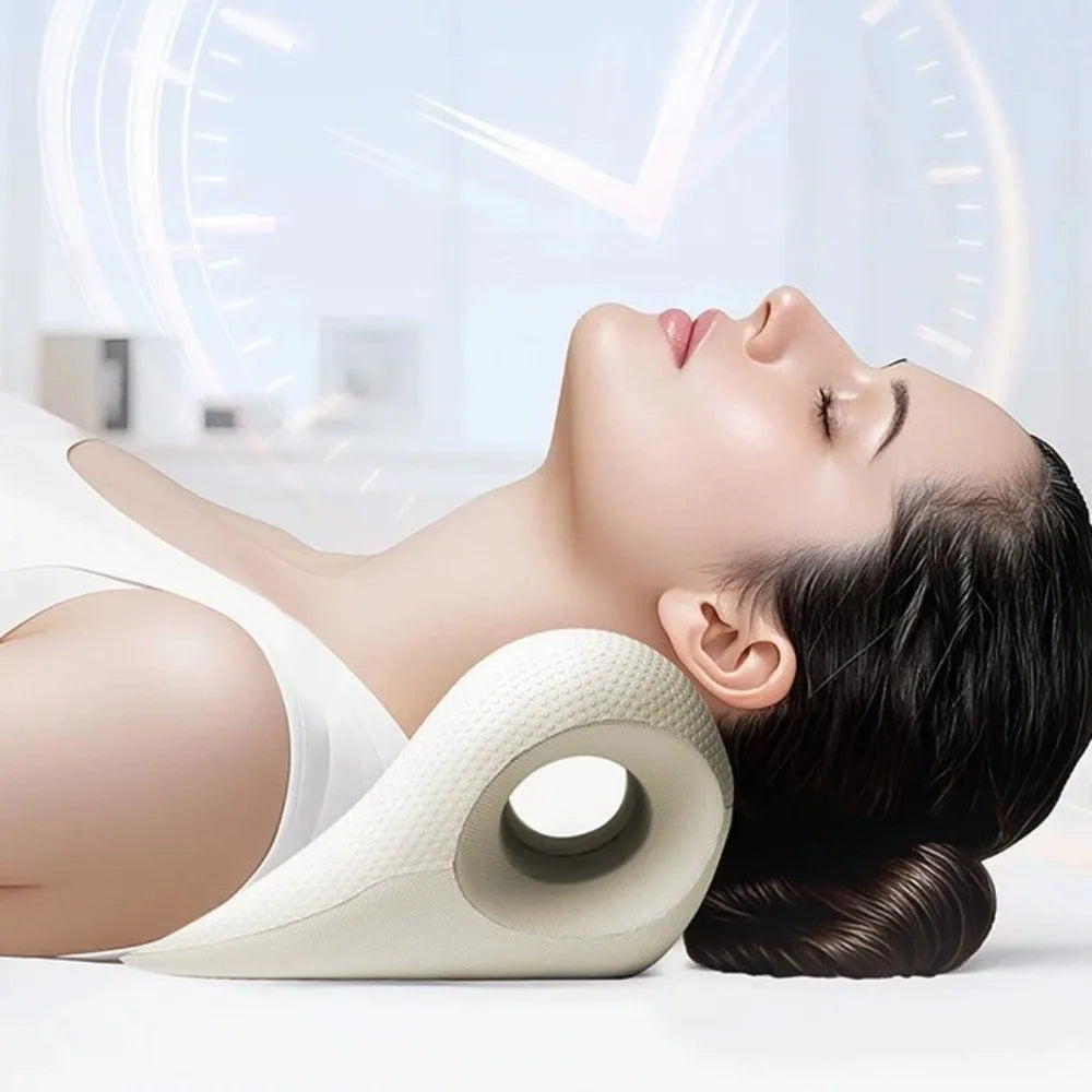 U-Shaped Cervical Massage Pillow – Neck & Shoulder Relaxer with Acupressure Design