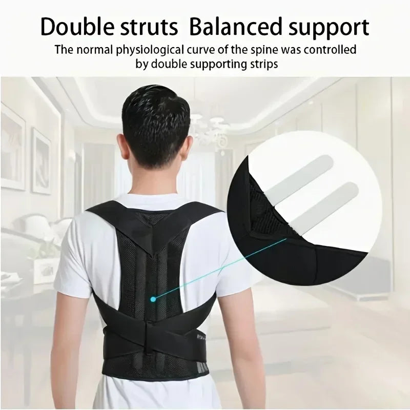 Kids Adjustable Back Posture Corrector – Breathable Shoulder & Waist Support for Back Pain Relief