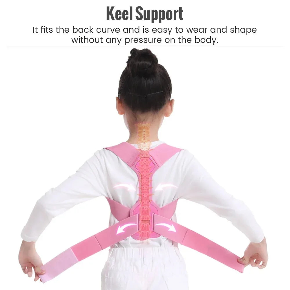 Kids Adjustable Posture Corrector – Back & Shoulder Support Brace for Boys & Girls