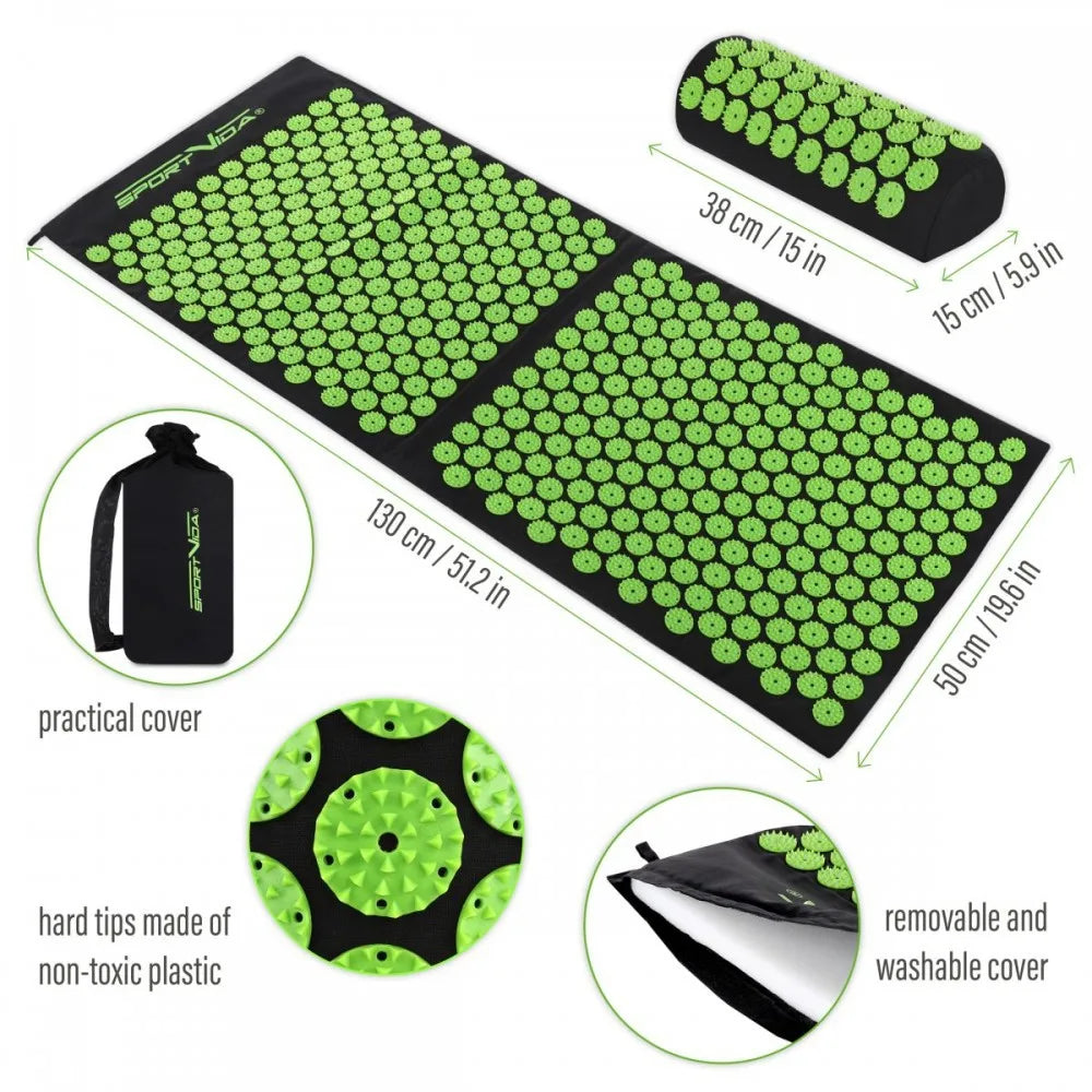 Acupressure Spike Mat with ABS Needles – Large Yoga Acupoint Massage Pad for Muscle Relaxation