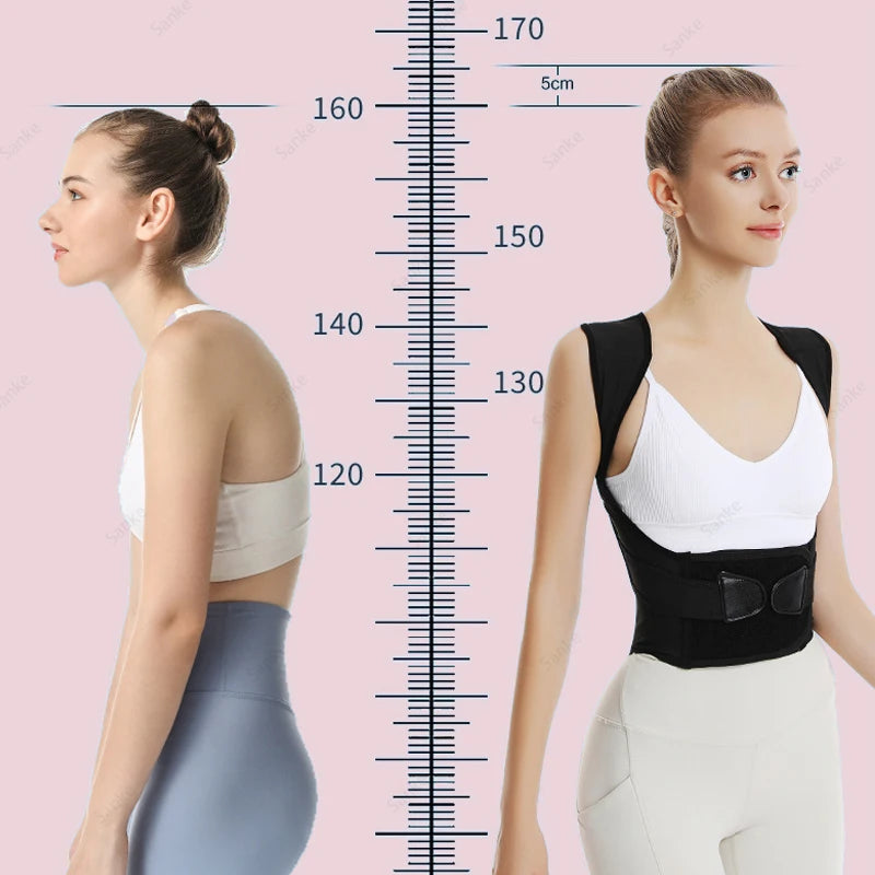 Adult Posture Corrector Belt – Breathable Back Correction Strap for Men & Women Sitting Support