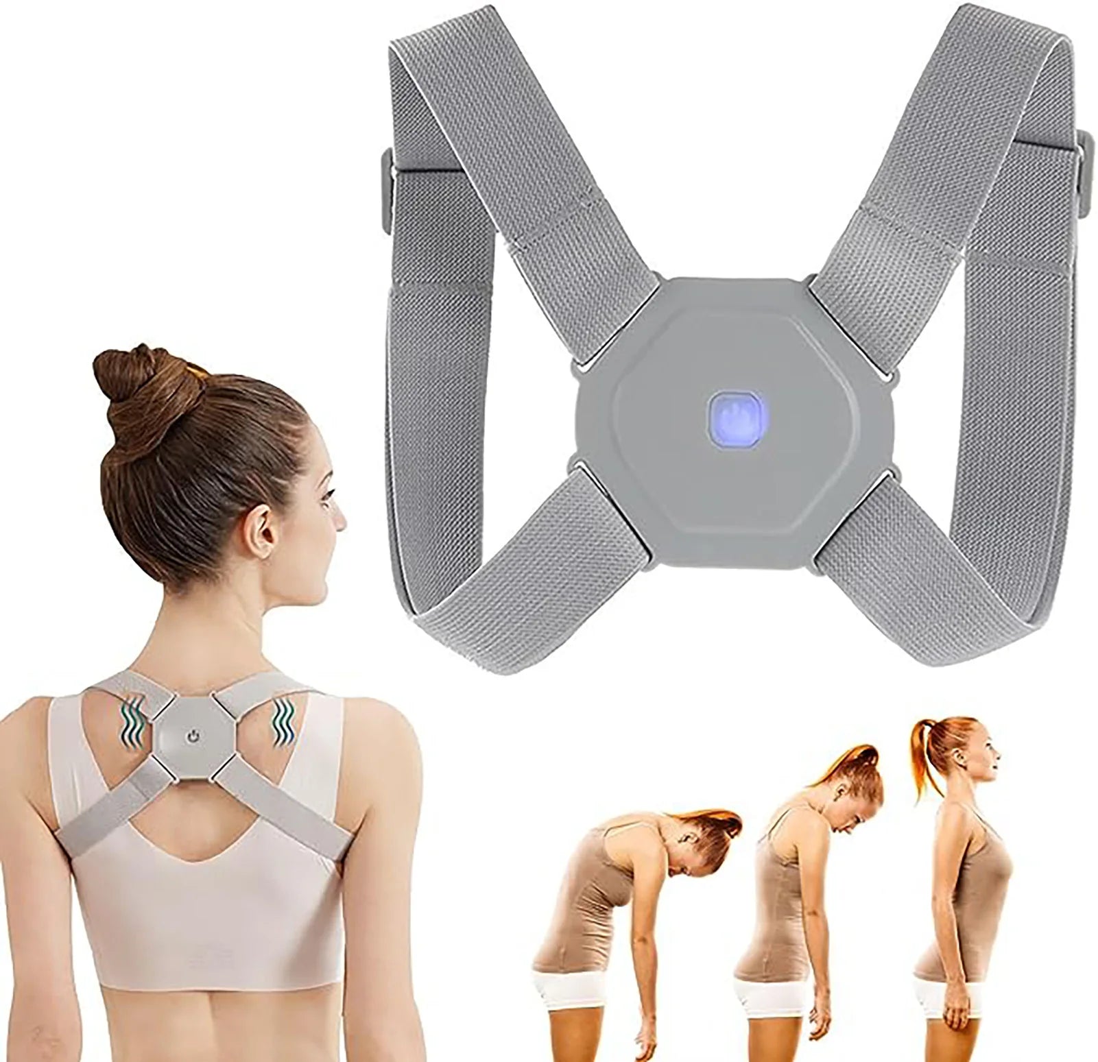 Intelligent USB Posture Corrector – Spine & Humpback Support Device for Kids & Adults