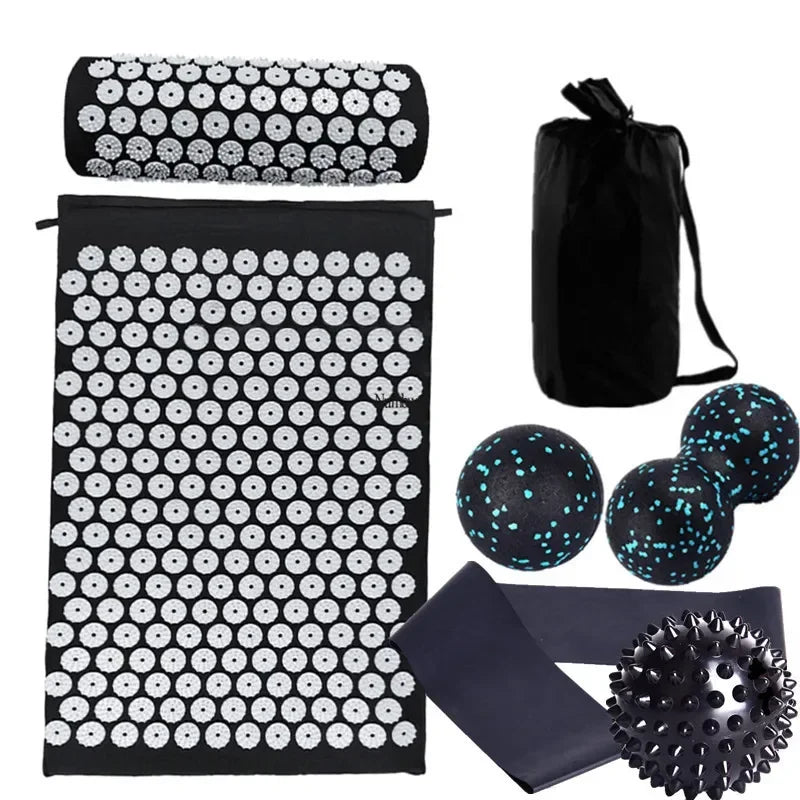 Acupressure Mat & Pillow Cushion Set – Yoga, Acupuncture & Muscle Relaxation