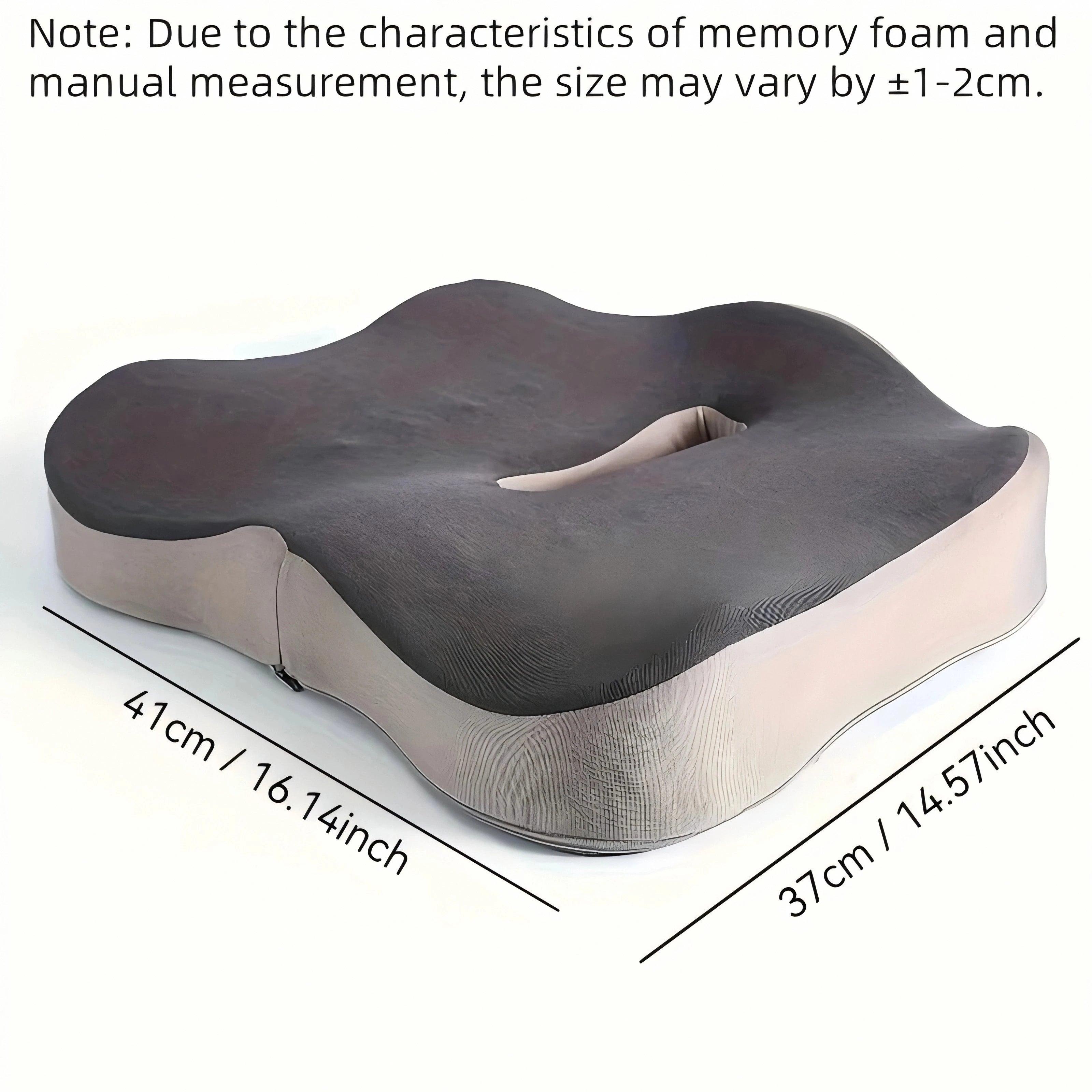 Memory Foam Seat Cushion with Center Groove – Anti-Decubitus Support for Car & Office
