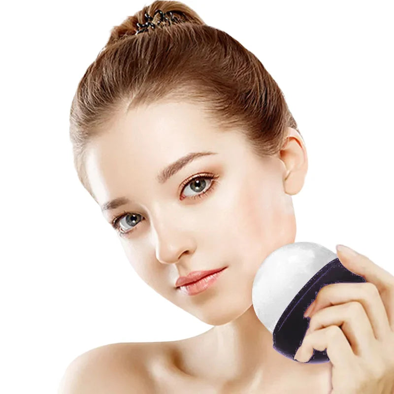 Ice Roller for Face & Eye - Silicone Facial Massage Tool for Puffiness & Skin Care