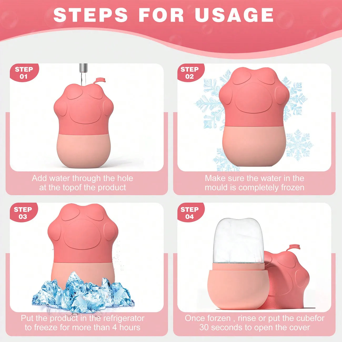 Silicone Ice Face Roller – Face, Eye & Neck Cooling Massage Tool
