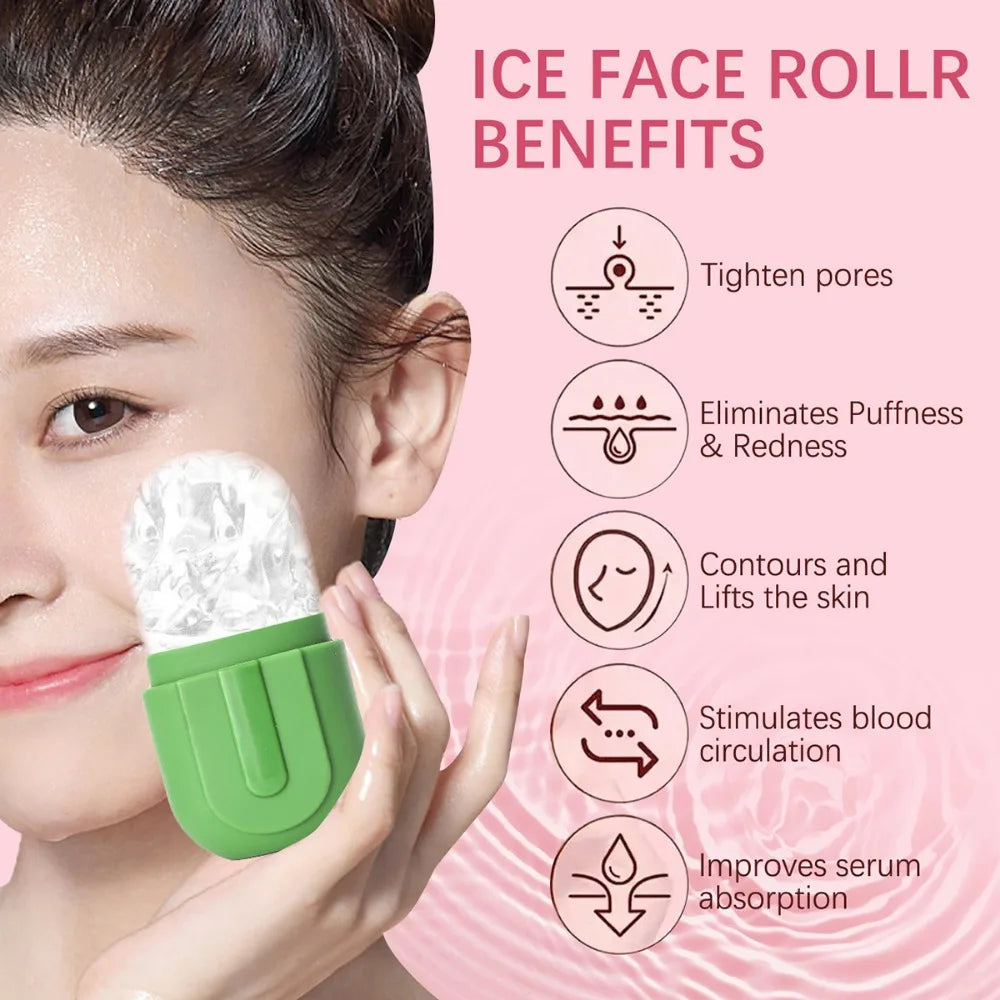 Silicone Ice Roller for Face - Face Lifting & Contouring Massage Tool