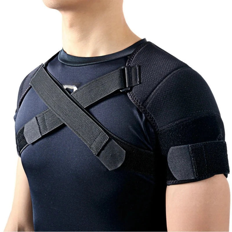 Adjustable Double Shoulder Brace – Cross Compression Support Strap for Posture & Pain Relief