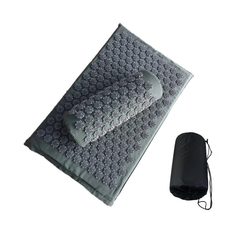 3-Piece Acupressure Mat & Pillow Set – Spike Mat for Back & Body Pain Relief