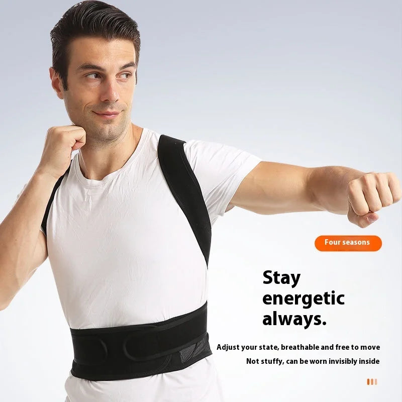 Anti-Hunchback Back Belt – Chest Open Shoulder Posture Corrector for Men & Women