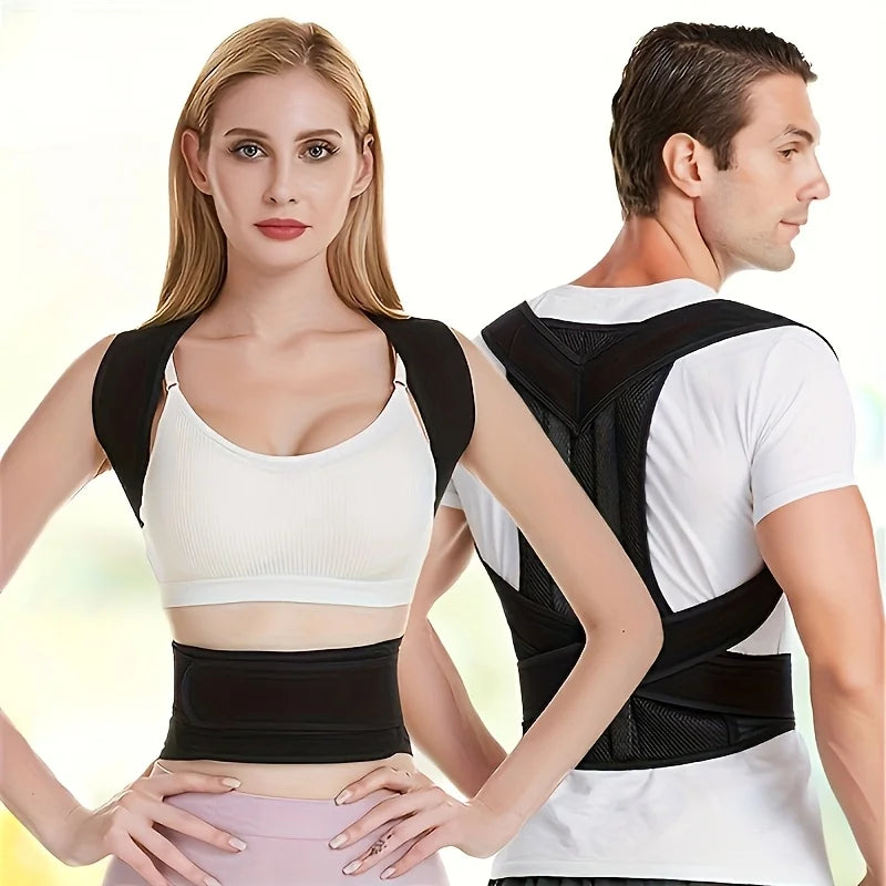 Invisible Back Posture Corrector Trainer – Adjustable Clavicle & Shoulder Support for Men, Women & Kids