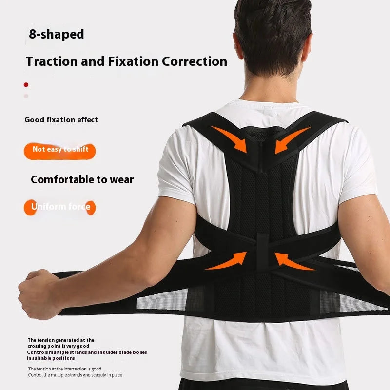 Anti-Hunchback Back Belt – Chest Open Shoulder Posture Corrector for Men & Women