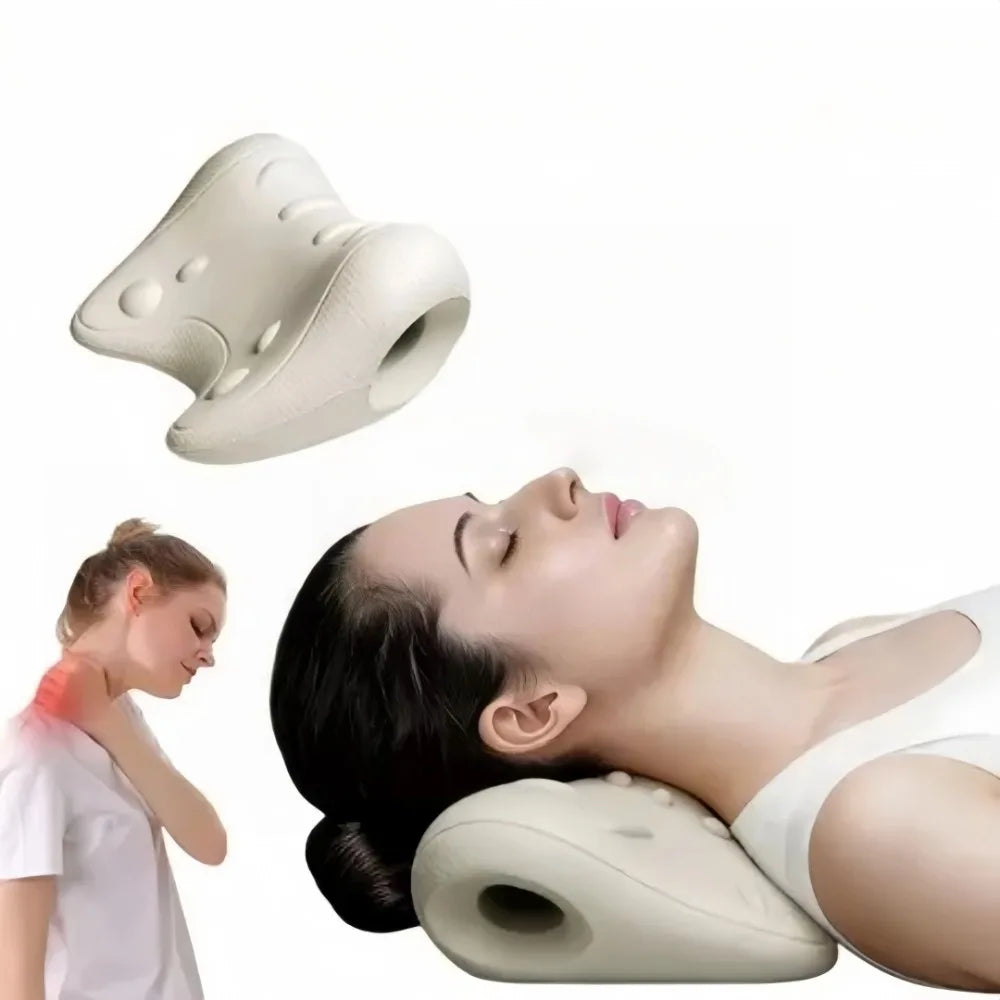 U-Shaped Cervical Massage Pillow – Neck & Shoulder Relaxer with Acupressure Design