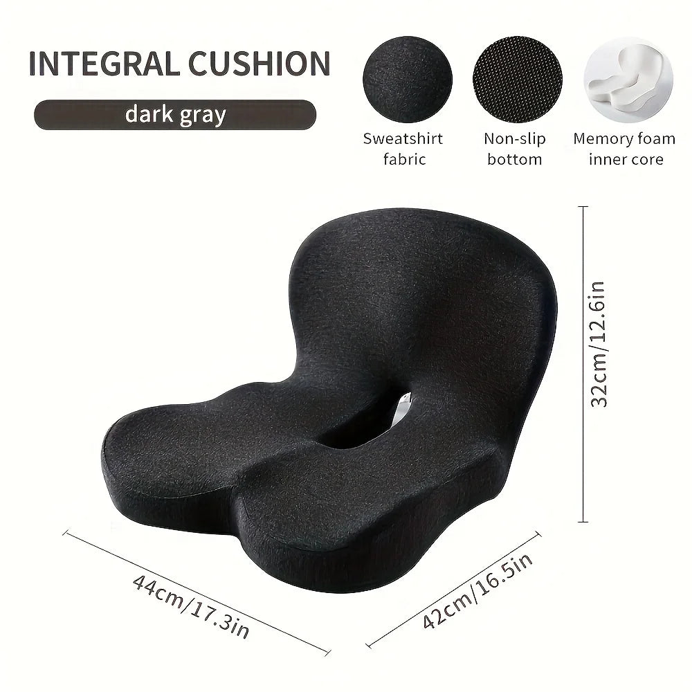 Ergonomic Orthopedic Seat Cushion with Washable Cover – Waist & Hip Support