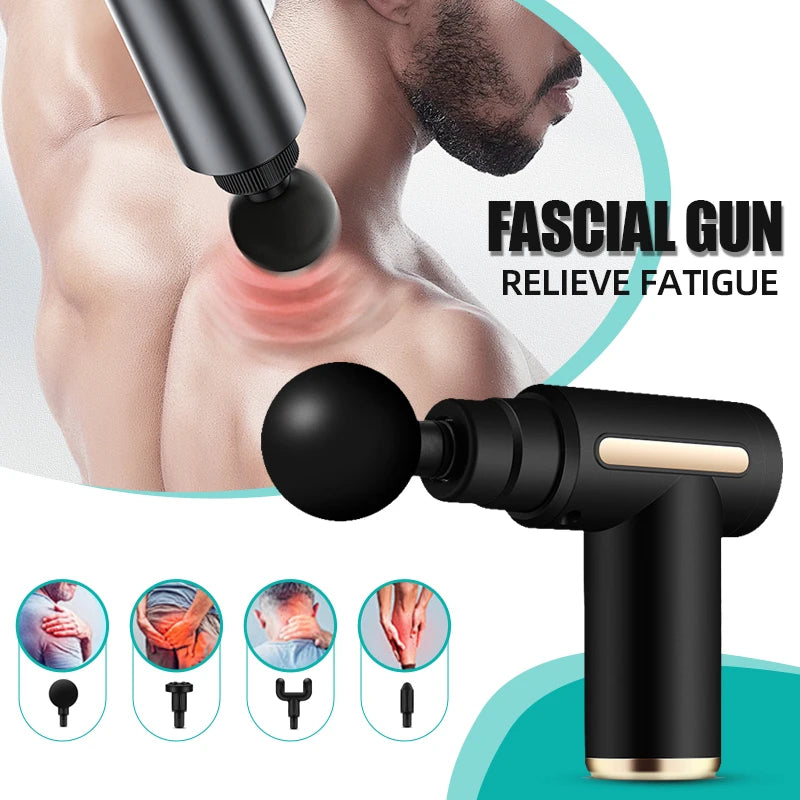 Portable Electric Fascia Gun – Vibrating Muscle Relaxation Tool for Sports Recovery