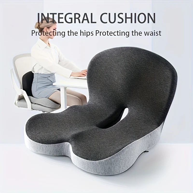 Ergonomic Orthopedic Seat Cushion with Washable Cover – Waist & Hip Support