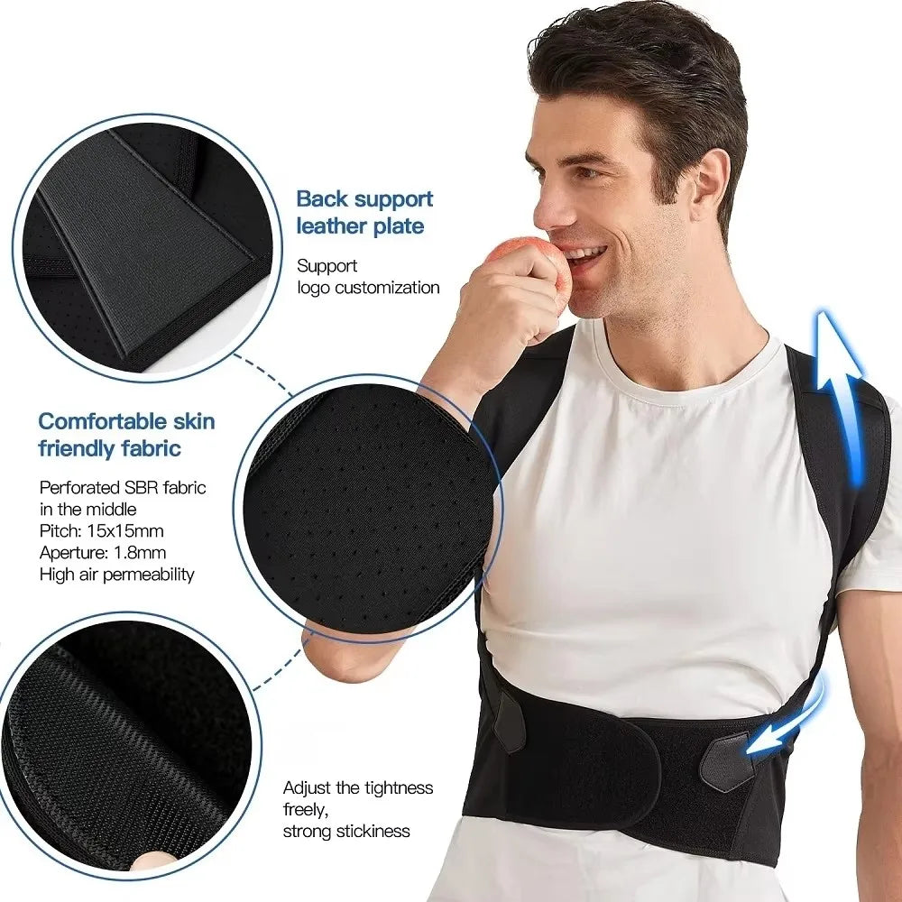 Women's Breathable Elastic Posture Corrector – Adjustable Shoulder & Back Correction Brace