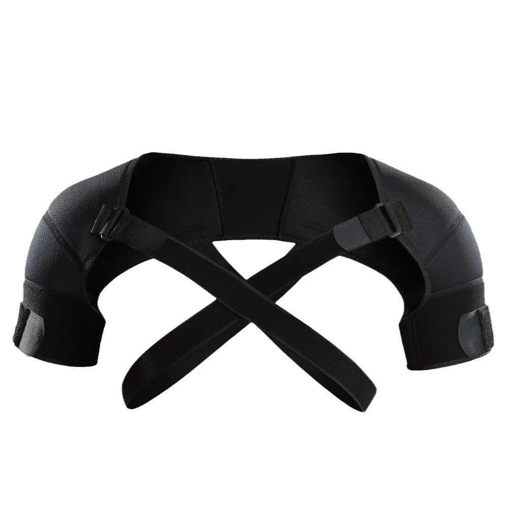 Adjustable Double Shoulder Brace – Cross Compression Support Strap for Posture & Pain Relief