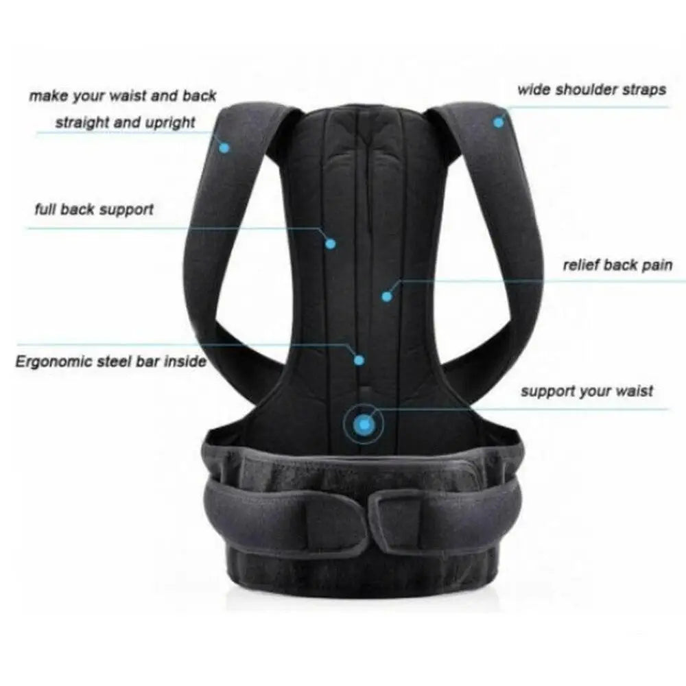 Posture Corrector Back Brace – Clavicle Support to Stop Slouching & Hunching for Men & Women