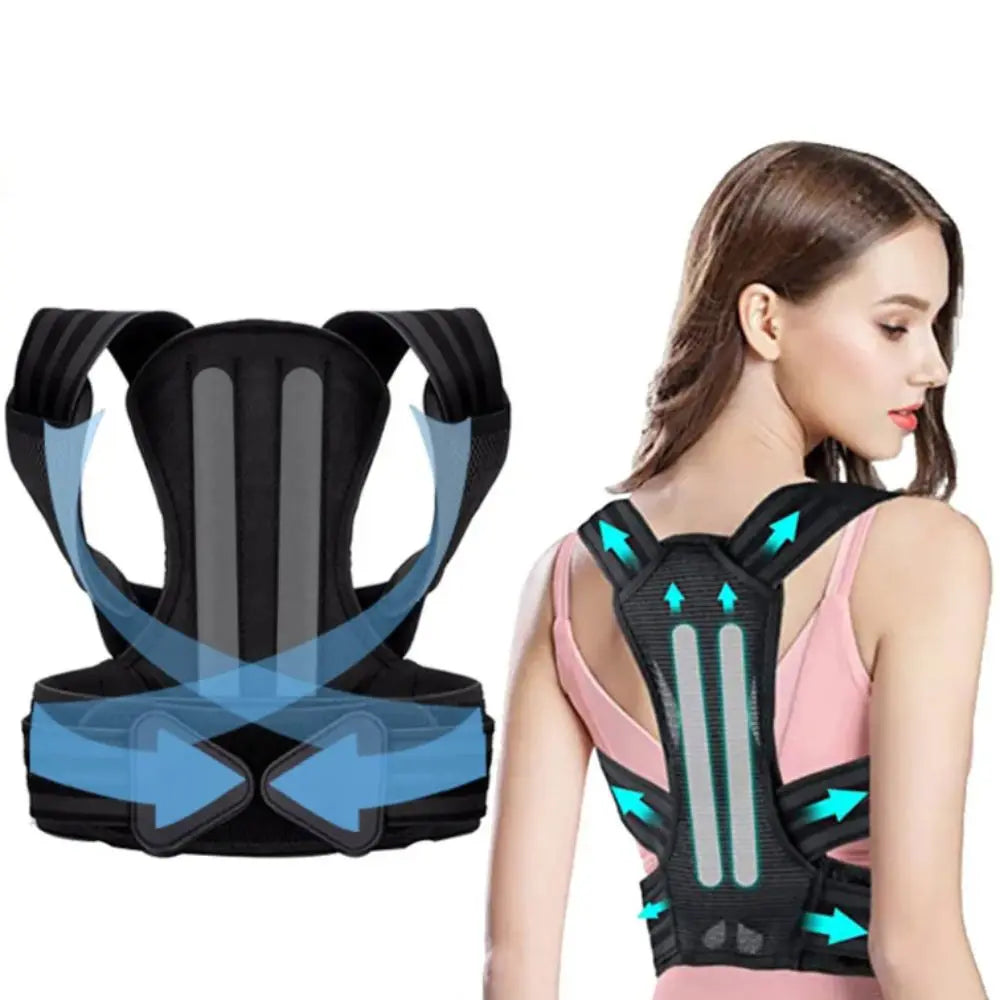 Adjustable Thoracic Kyphosis Corrector Brace – Upper Back & Shoulder Posture Support