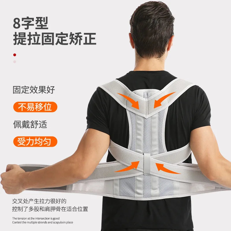 Anti-Hunchback Back Belt – Chest Open Shoulder Posture Corrector for Men & Women