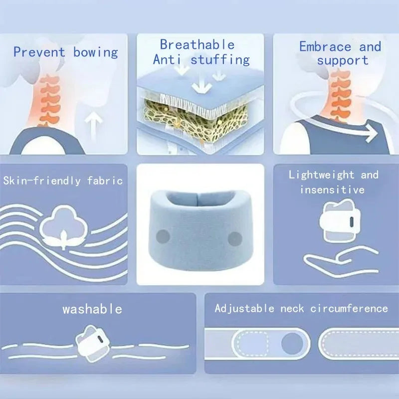 Adjustable Cervical Neck Support – Breathable Sponge Protector for Sleep & Pain Relief