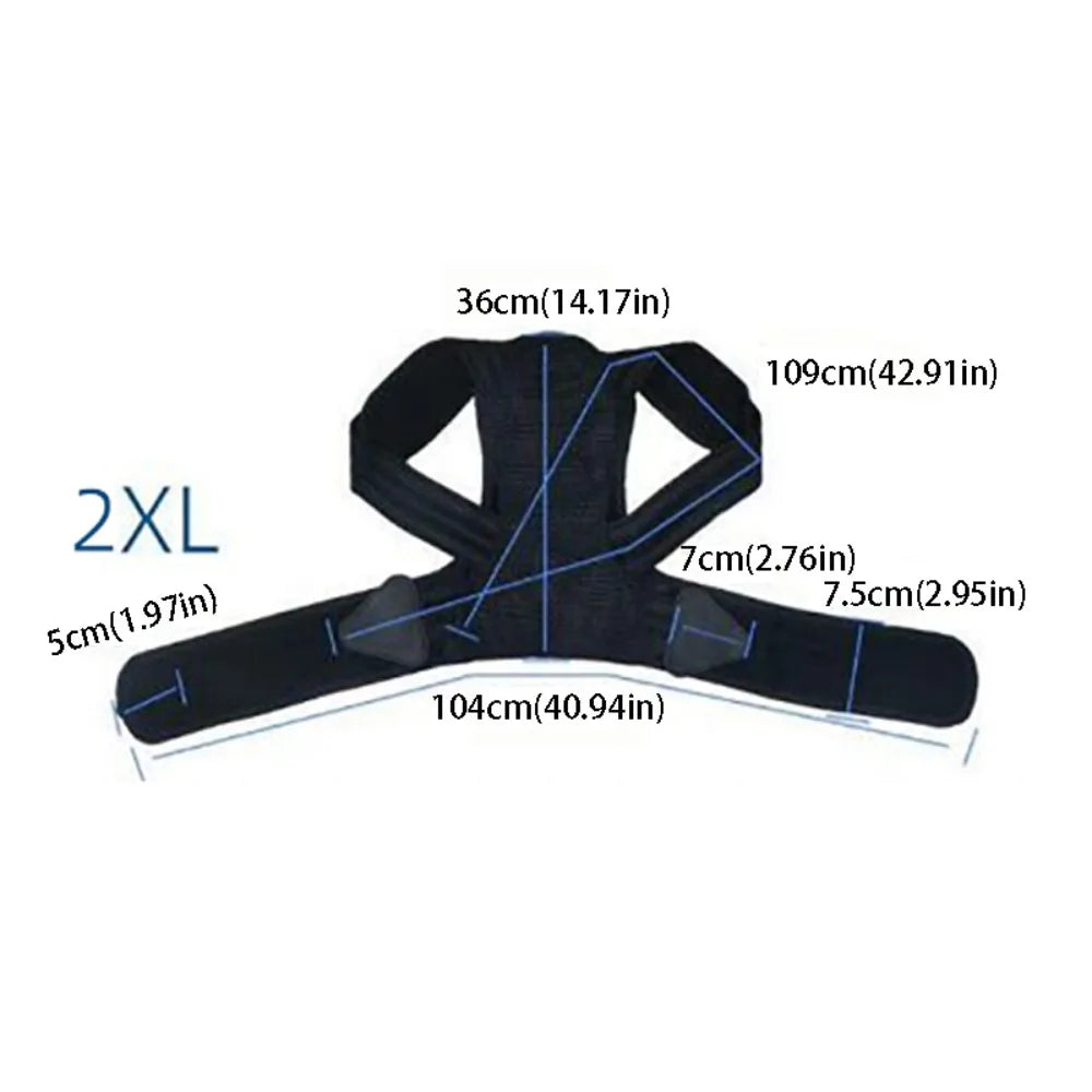Adjustable Thoracic Kyphosis Corrector Brace – Upper Back & Shoulder Posture Support