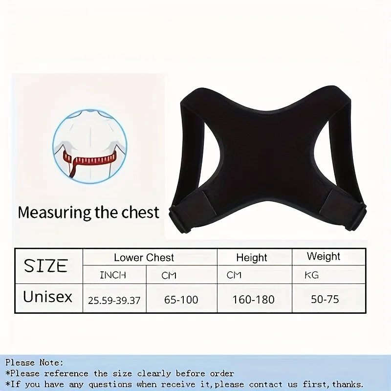 Breathable Non-Slip Ergonomic Posture Corrector – Adjustable Back Support Belt for Sitting