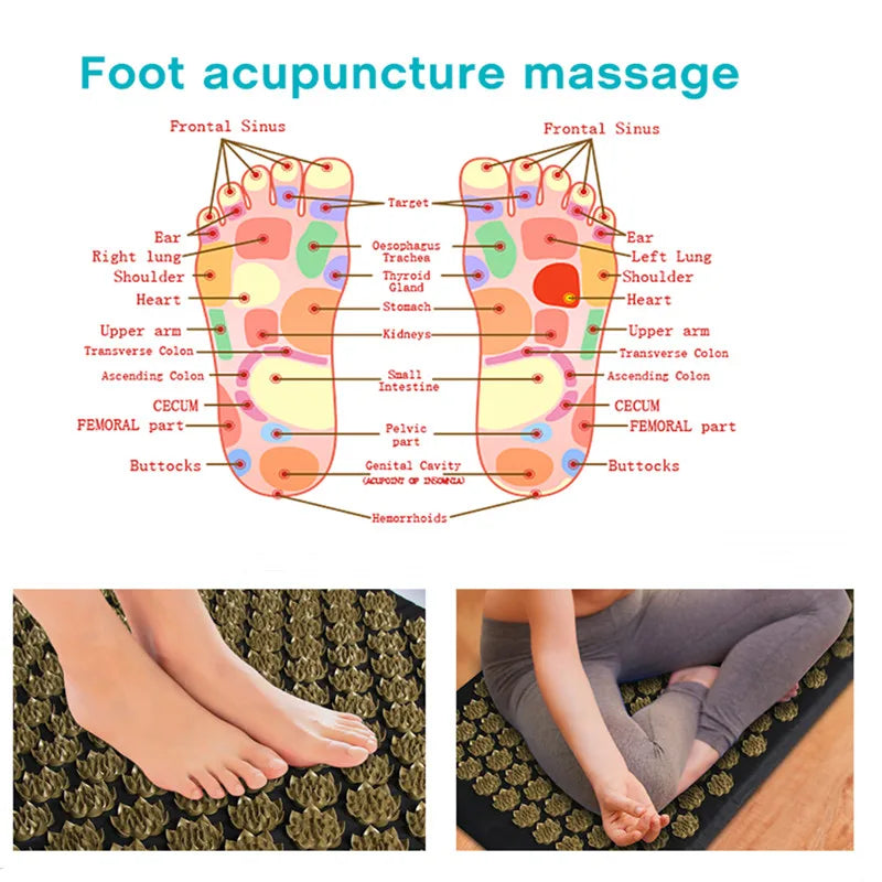 3-Piece Acupressure Mat & Pillow Set – Spike Mat for Back & Body Pain Relief