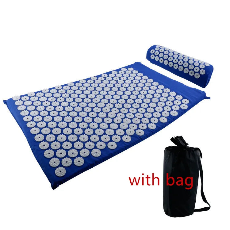 Acupressure Massage Mat & Pillow Set with Bag – Spike Mat for Back Pain & Stress Relief