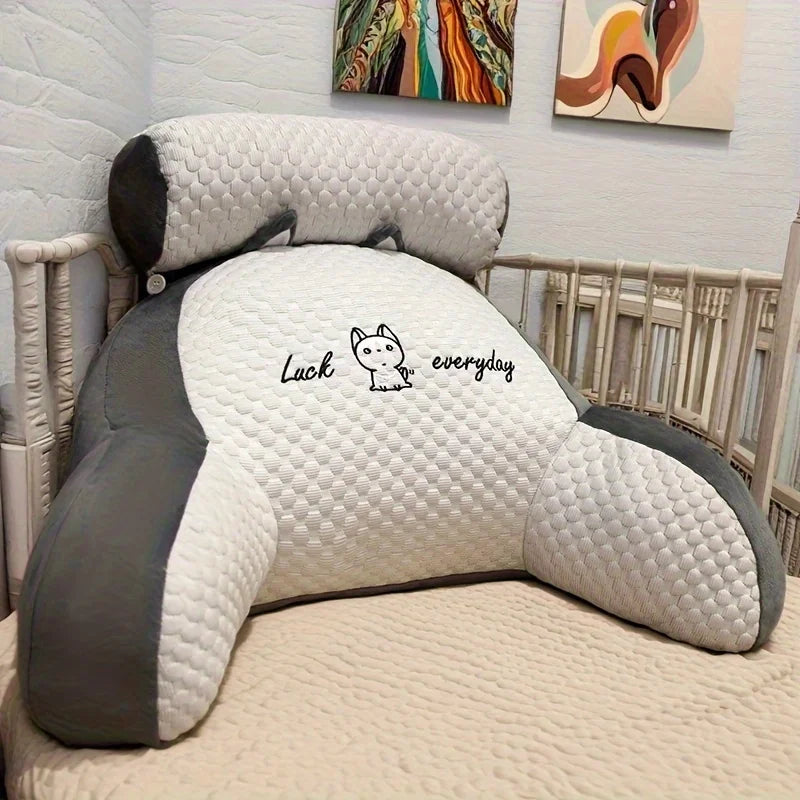 Adjustable Reading Pillow – Ergonomic Back Support Cushion for Bed, Sofa & Floor